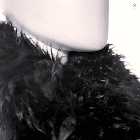 ‼️FLASH SALE! DSquared2 Genuine Black Shearling Fur Tailored Puffer Jacket IT 42 - Picture 4 of 16